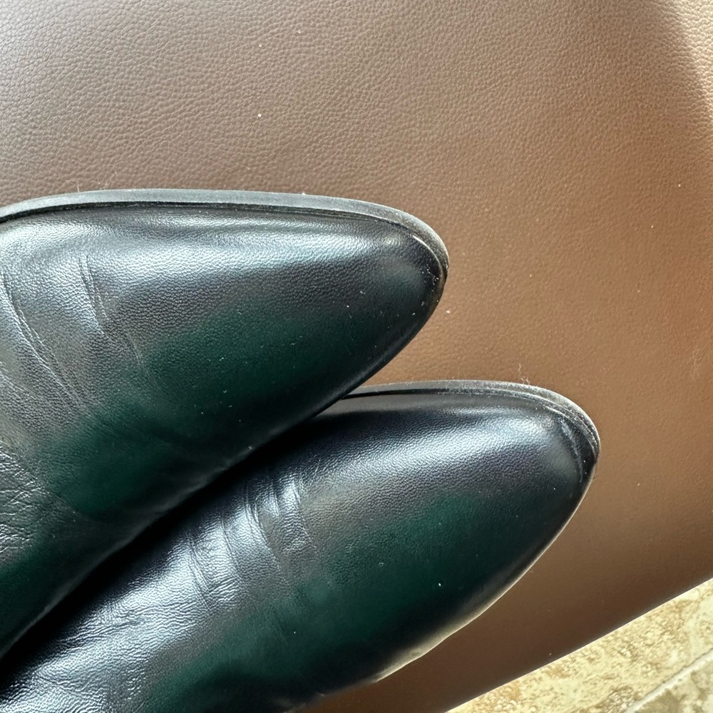 AQUAITALIA Black Leather/suede ankle booties US8 - Picture 6 of 7